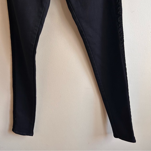 Principle Denim Innovators~Dreamer Black Velvet Tuxedo Stripe Skinny Jeans in 28 - Picture 11 of 16